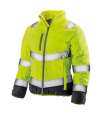 RS325F R325F Result Safe-Guard Ladies Soft Safety Jacket Fluorescent Yellow / Grey colour image